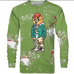 Custom printed medium bear logo long sleeve